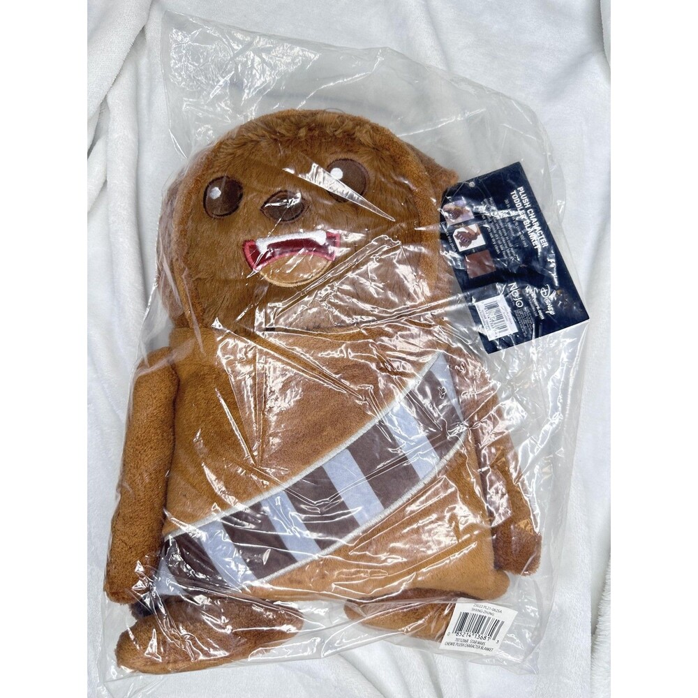 Disney Star Wars Chewie Plush Character Toddler Blanket Brown Boys 30x40 Poly